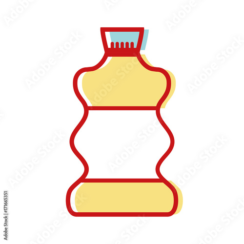 liquit bleach in bottle design to clean vector illustration