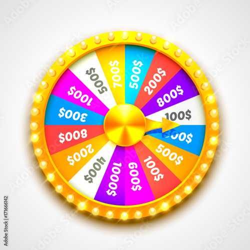 Colorful fortune wheel. isolated on white background. Vector illustration