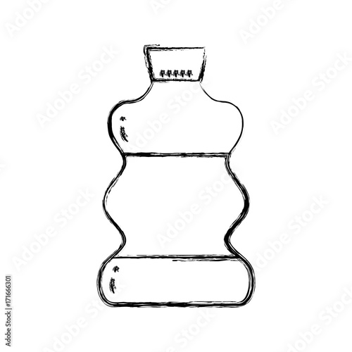 figure liquit bleach in bottle design to clean vector illustration
