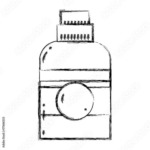 figure liquit detergent in bottle design to clean vector illustration