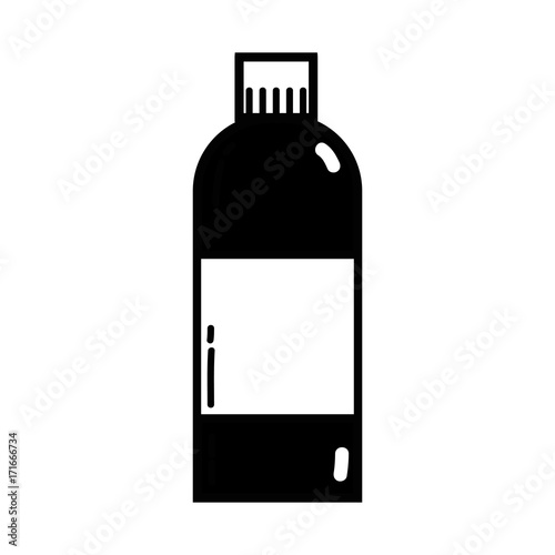 contour liquit bleach in bottle design to clean vector illustration