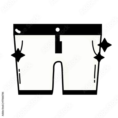 contour clean shorts style design icon vector illustration
