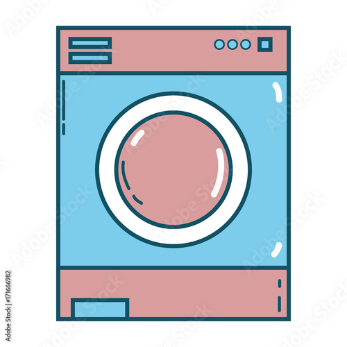 nice washing machine technology to clean the clothes vector illustration
