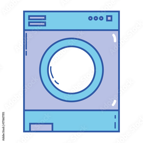 nice washing machine technology to clean the clothes vector illustration