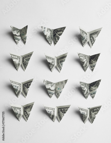 Origami butterfly Dollar photo