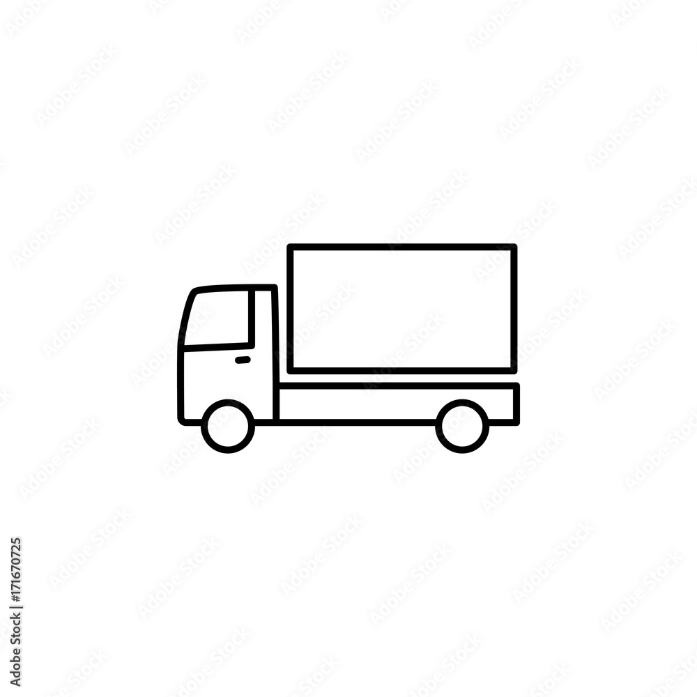 small truck icon on white background