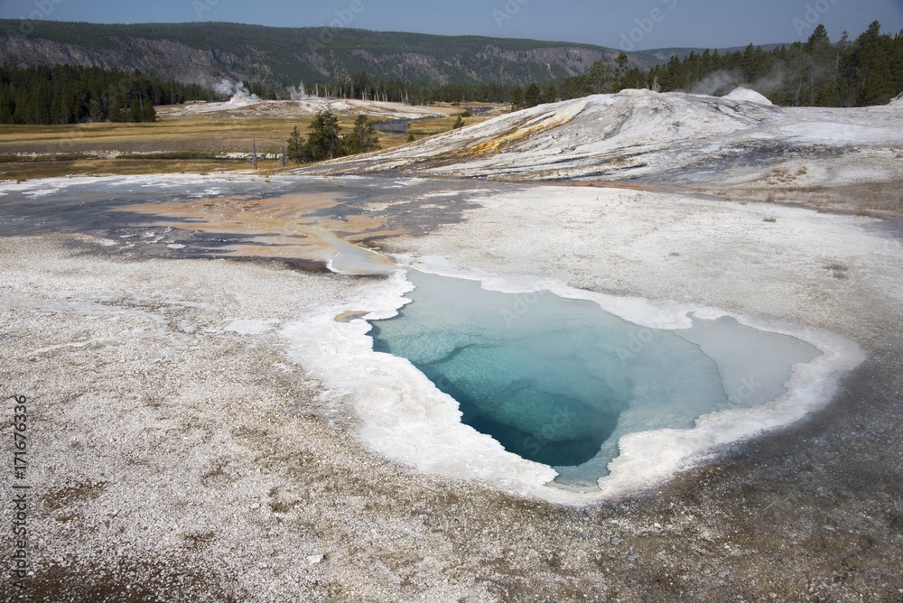 geothermal pond in yellowstone national park Stock Photo Adobe Stock