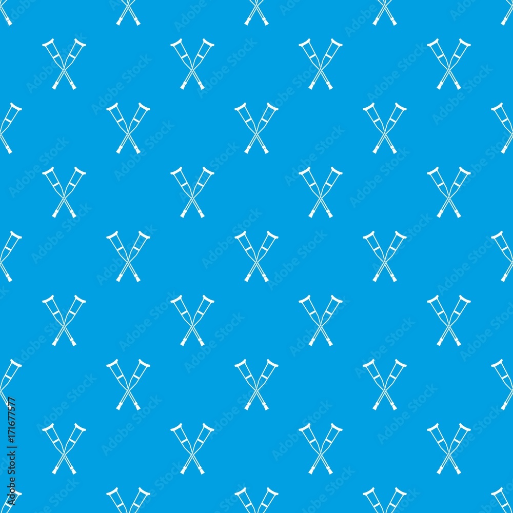 Crutches pattern seamless blue Crutches pattern seamless blue