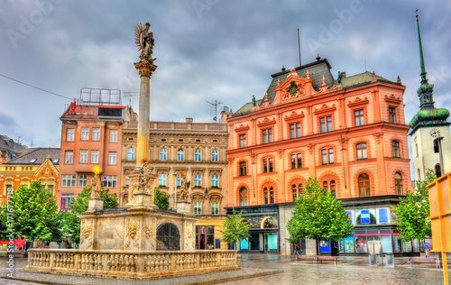 The Plague Column on Freedom Square in Brno, Czech Republic photo