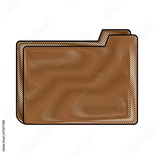 document folder icon over white background vector illustration