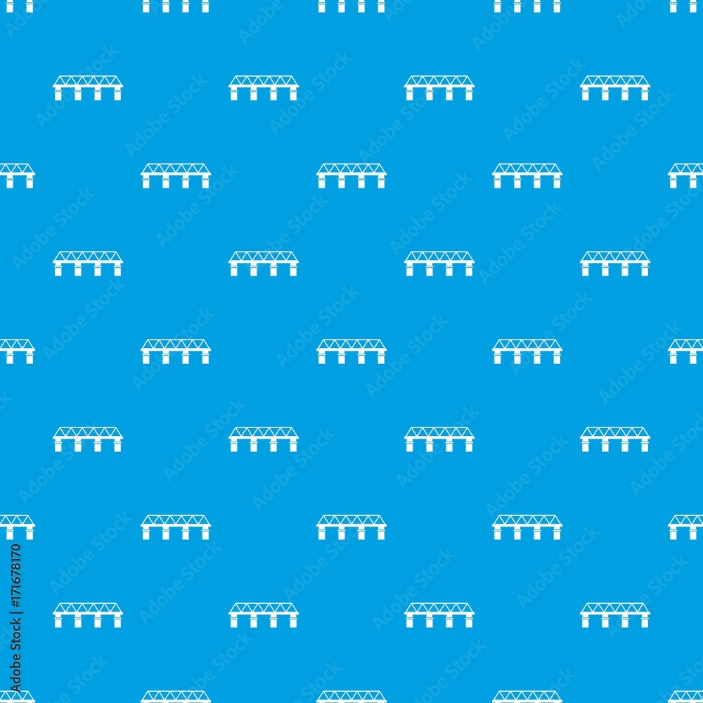 Bridge pattern seamless blue
