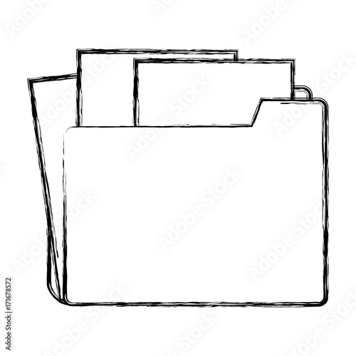 document folder icon over white background vector illustration