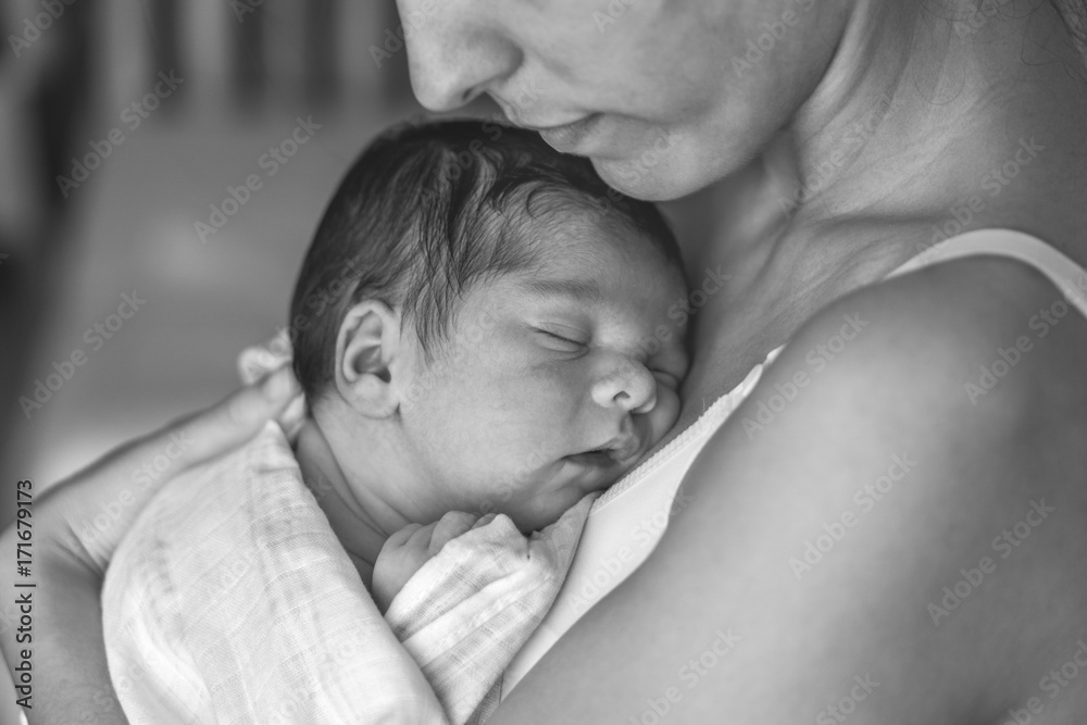 Mother with her son in arms Mother with her son in arms