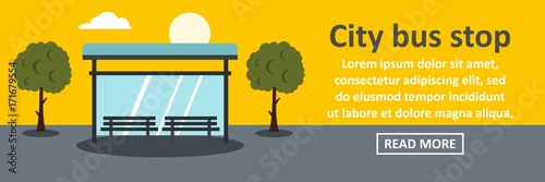 City bus stop banner horizontal concept