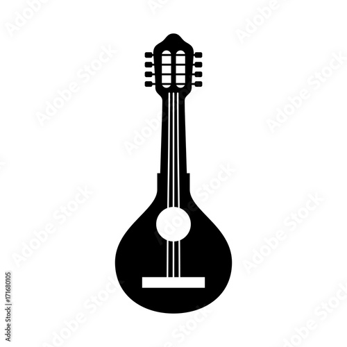 mandolin jazz instrument musical festival celebration vector illustration