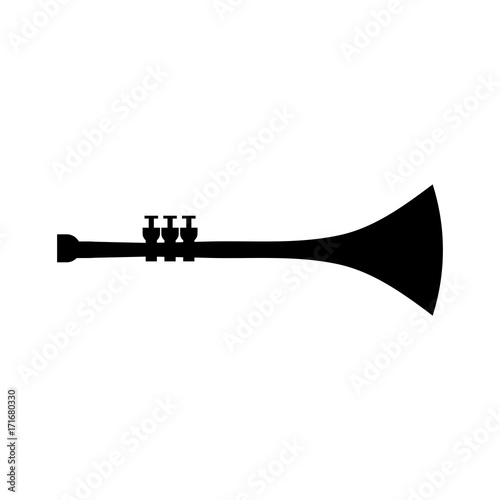 trumpet wind musical instrument horn vector illustration