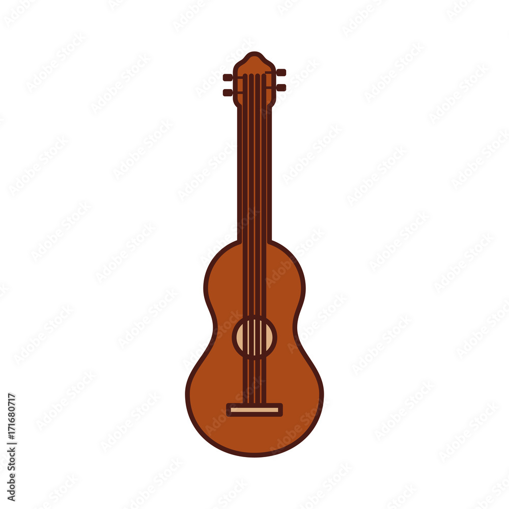 Fototapeta premium guitar instrument music acoustic vector illustration icon