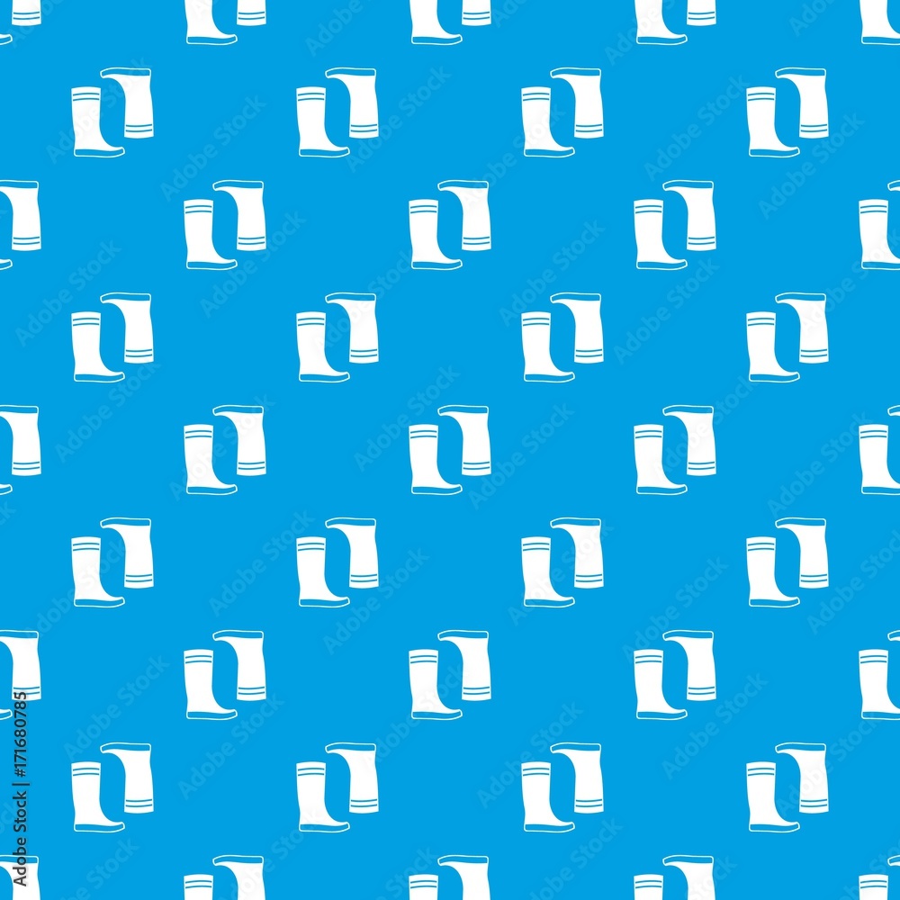 Rubber boots pattern seamless blue Rubber boots pattern seamless blue