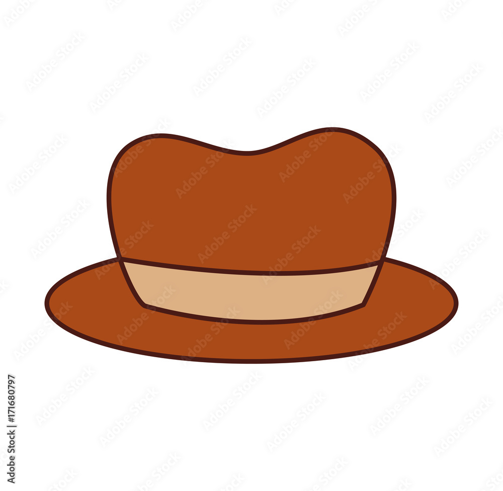 hat for men accessory old fashion vector illustration hat for men accessory old fashion vector illustration