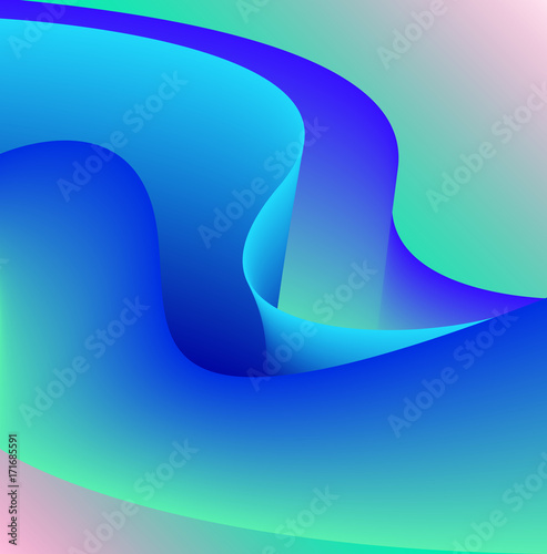 Fluid Colors with Blue Green Pink Gradient Abstract Background. Perfect for Cover, Print, Poster and Flyer design.
