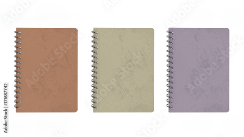 notebook isolated on white background