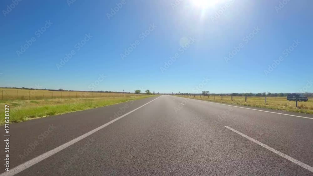 4k country freeway vehicle POV