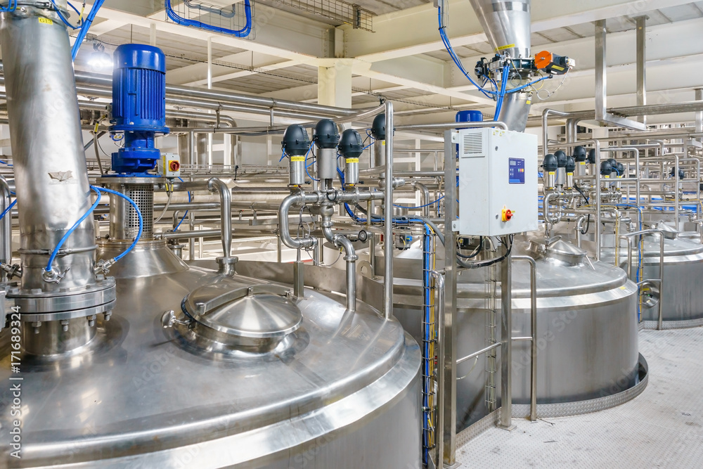 pharmaceutical factory equipment mixing tank on production line in pharmacy  industry manufacture factory Stock-Foto | Adobe Stock