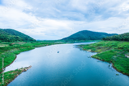 Landscape view of Mae Kuang Udom Thara dam photo