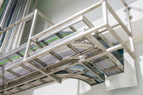 Ladder cable tray at electrical control room