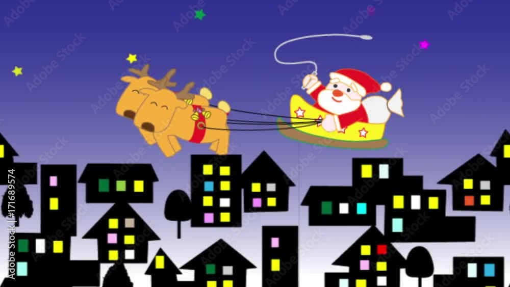 クリスマスの夜に忙しいサンタクロース クリスマスの夜に忙しいサンタクロース