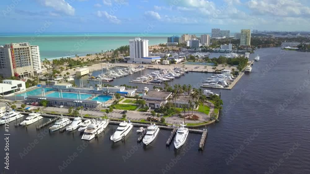 Aerial shot Bahia Mar Marina