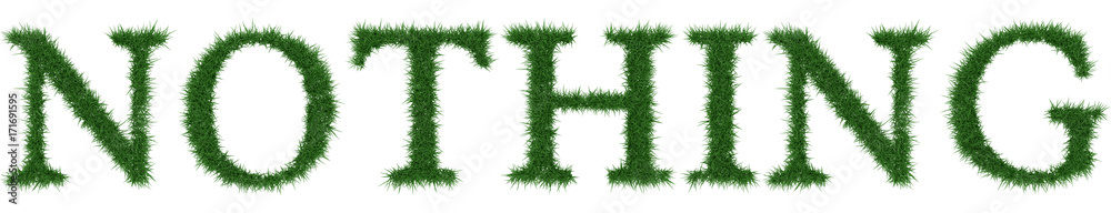 Nothing - 3D rendering fresh Grass letters isolated on whhite background. Nothing - 3D rendering fresh Grass letters isolated on whhite background.