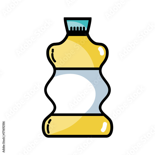 liquit bleach in bottle design to clean vector illustration