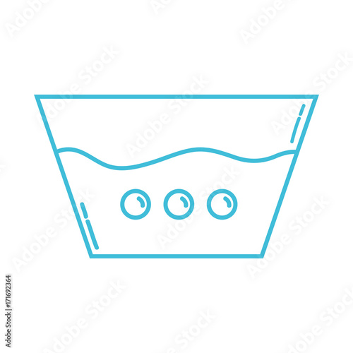 line water pail design to clean clothes vector illustration