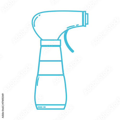 line spray bottle design with soap to clean vector illustration