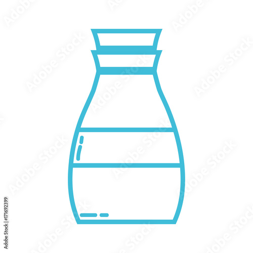 line liquit detergent in bottle design to clean vector illustration