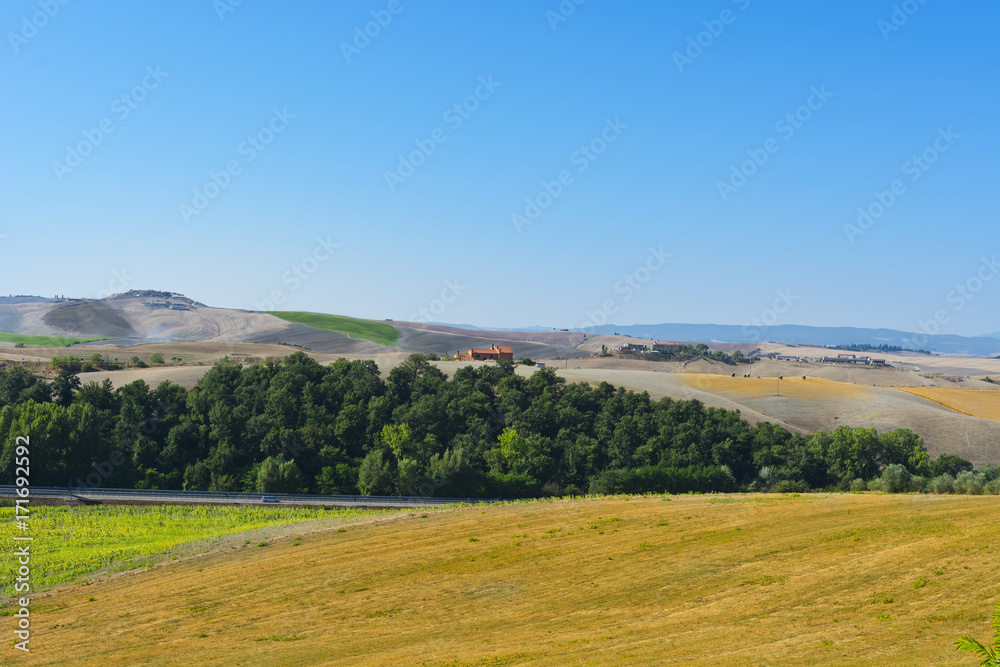 Plowed hills of Tuscany