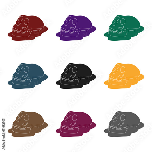 Human fossils icon in black style isolated on white background. Dinosaurs and prehistoric symbol stock vector illustration.