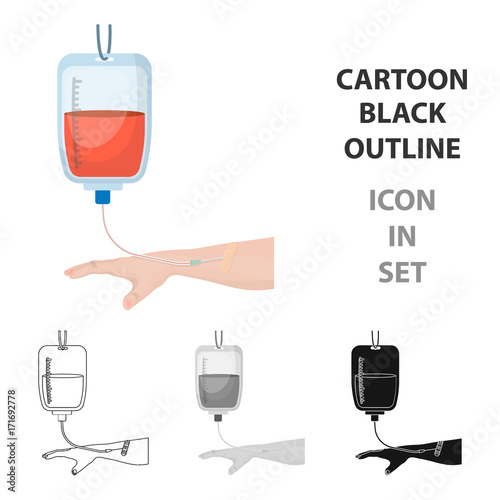 Procedure of blood transfusion. Medicine single icon in cartoon style vector symbol stock illustration web.