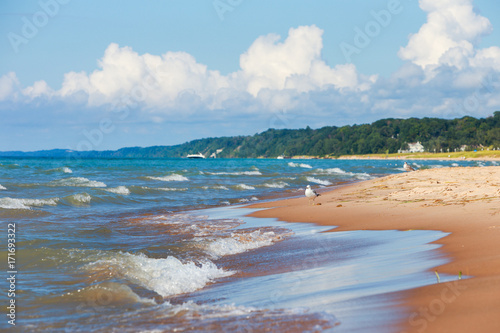 Foto Beach background, Lake Michigan