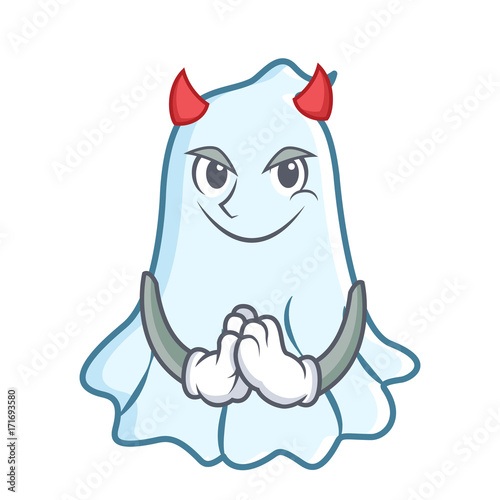 Devil cute ghost character cartoon
