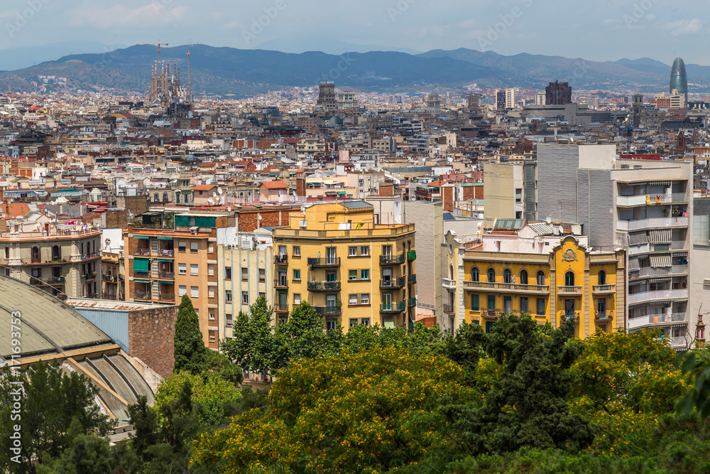 View of the city of Barcelona