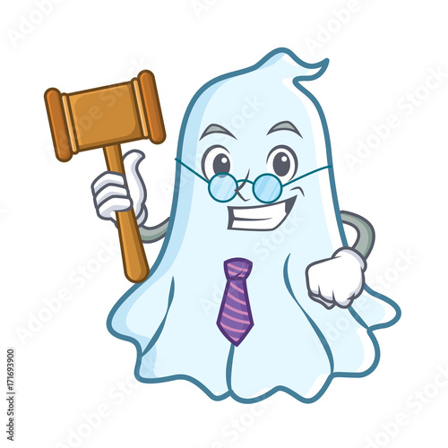 Judge cute ghost character cartoon