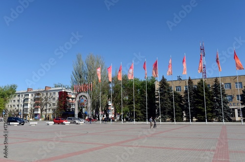 Victory square in the city of Volgodonsk. photo