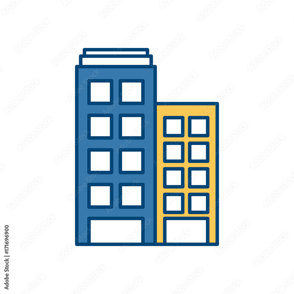Building towers isolated icon vector illustration graphic design Building towers isolated icon vector illustration graphic design