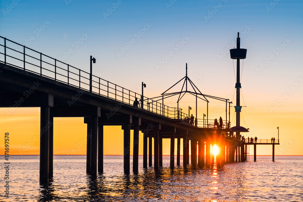 Brighton Beach pier with people