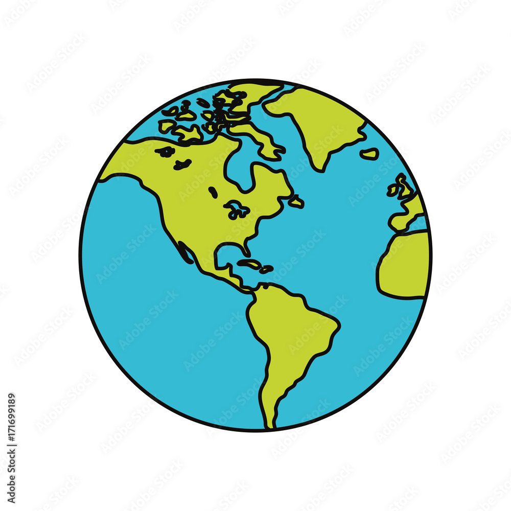 Obraz premium earth planet icon