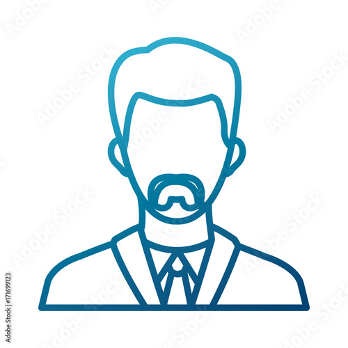 Businessman avatar cartoon icon vector illustration graphic design