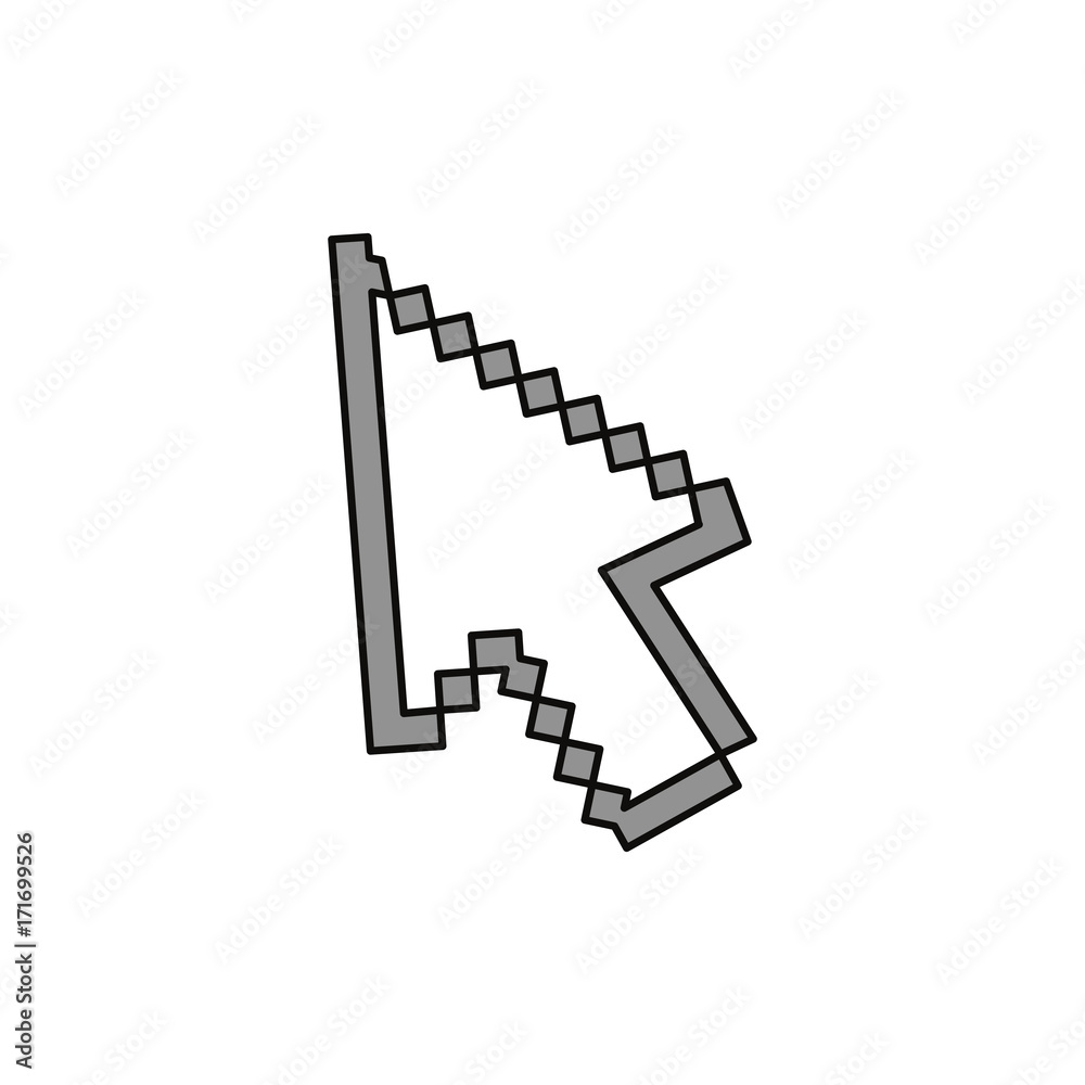 cursor icon over white background vector illustration cursor icon over white background vector illustration