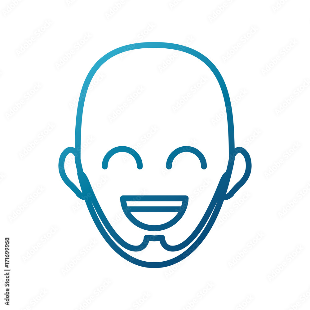 Man smiling cartoon icon vector illustration graphic design